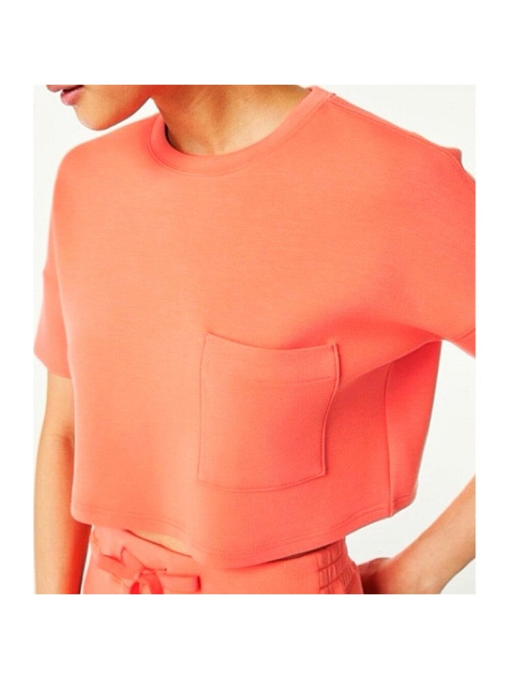 Spanx Set Air Essentials Soft Tee and Shorts - Coral